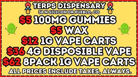 Terps Dispensary Pueblo Info, Menu & Deals